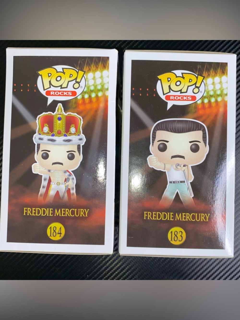 NIB Freddy Mercury Funko Pop Bundle #183 & #184 - Queen Pop! Rocks Set - Picture 3 of 5